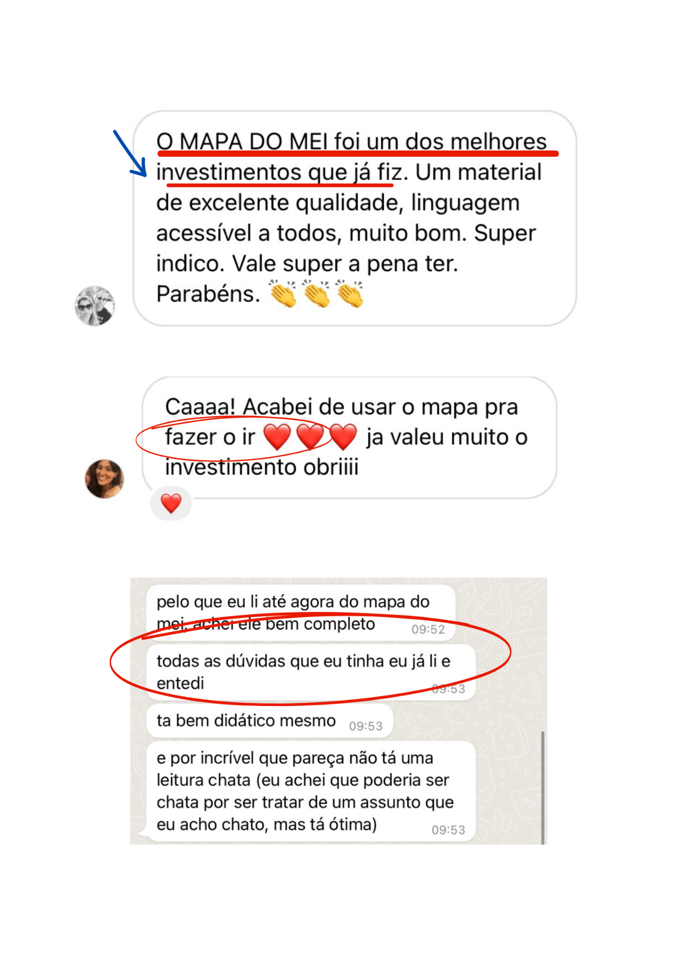 Depoimento real recebido no WhatsApp